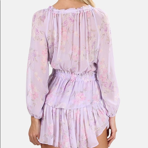 Purple and Pink Floral LoveShack Fancy Dress - Picture 3 of 3